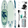 FunWater SUP Board 320/350 cm – aufblasbares Paddleboard mit Paddel, Pumpe, Rucksack, Leash & Drybag, Komplettset Schildi-Grün