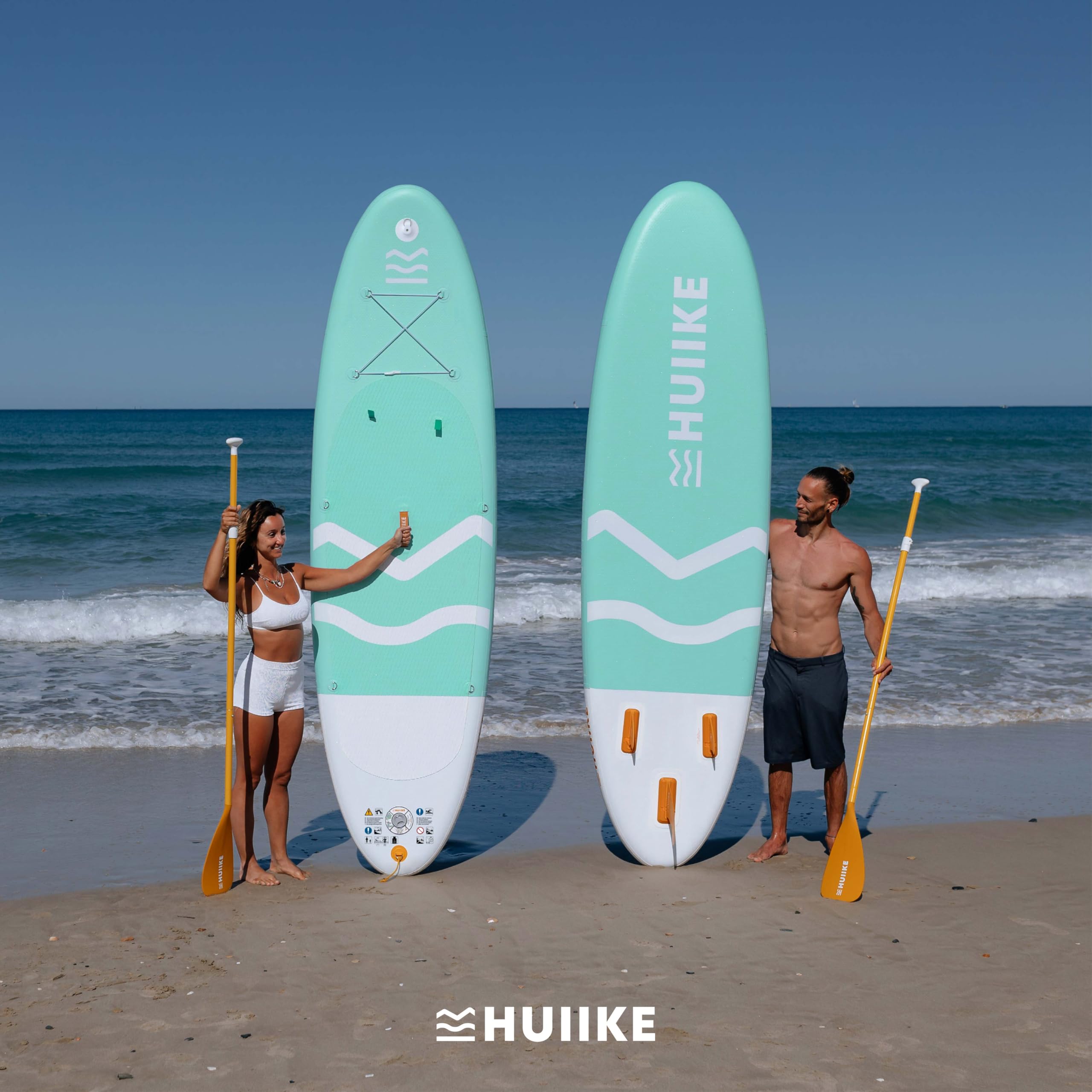 HUIIKE SUP Board 305×84×15 cm – aufblasbares Paddleboard mit Paddel, Finnen & Pumpe, stabiles Board bis 130 kg Tragkraft
