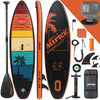 ALLPICK Premium SUP Board – aufblasbares Paddleboard Set mit Kamerahalterung, Paddel & Zubehör, für Anfänger & Fortgeschrittene, 150–180 kg, Orange