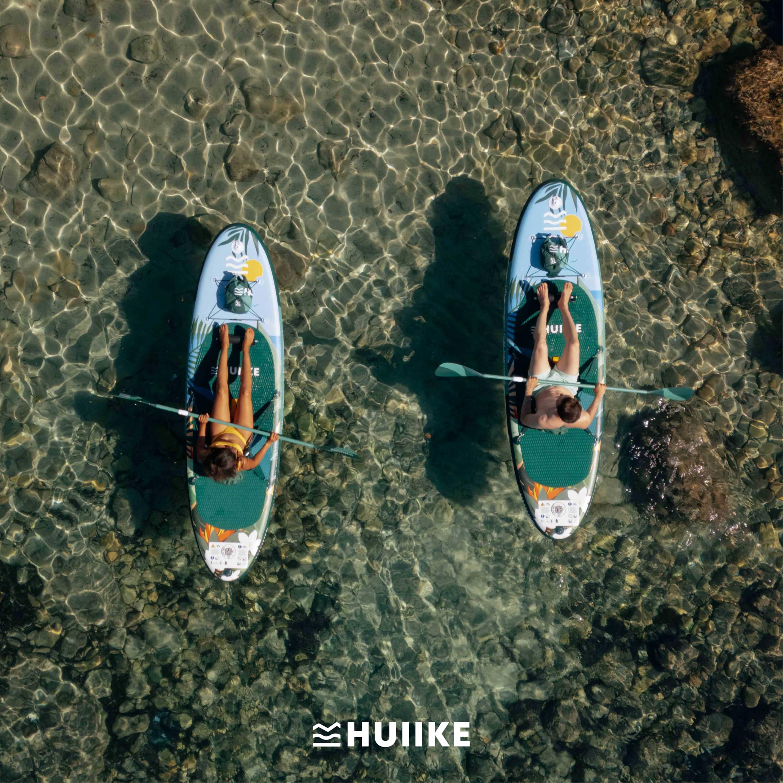 HUIIKE SUP Board 305×84×15 cm – aufblasbares Paddleboard mit Paddel, Finnen & Pumpe, stabiles Board bis 130 kg