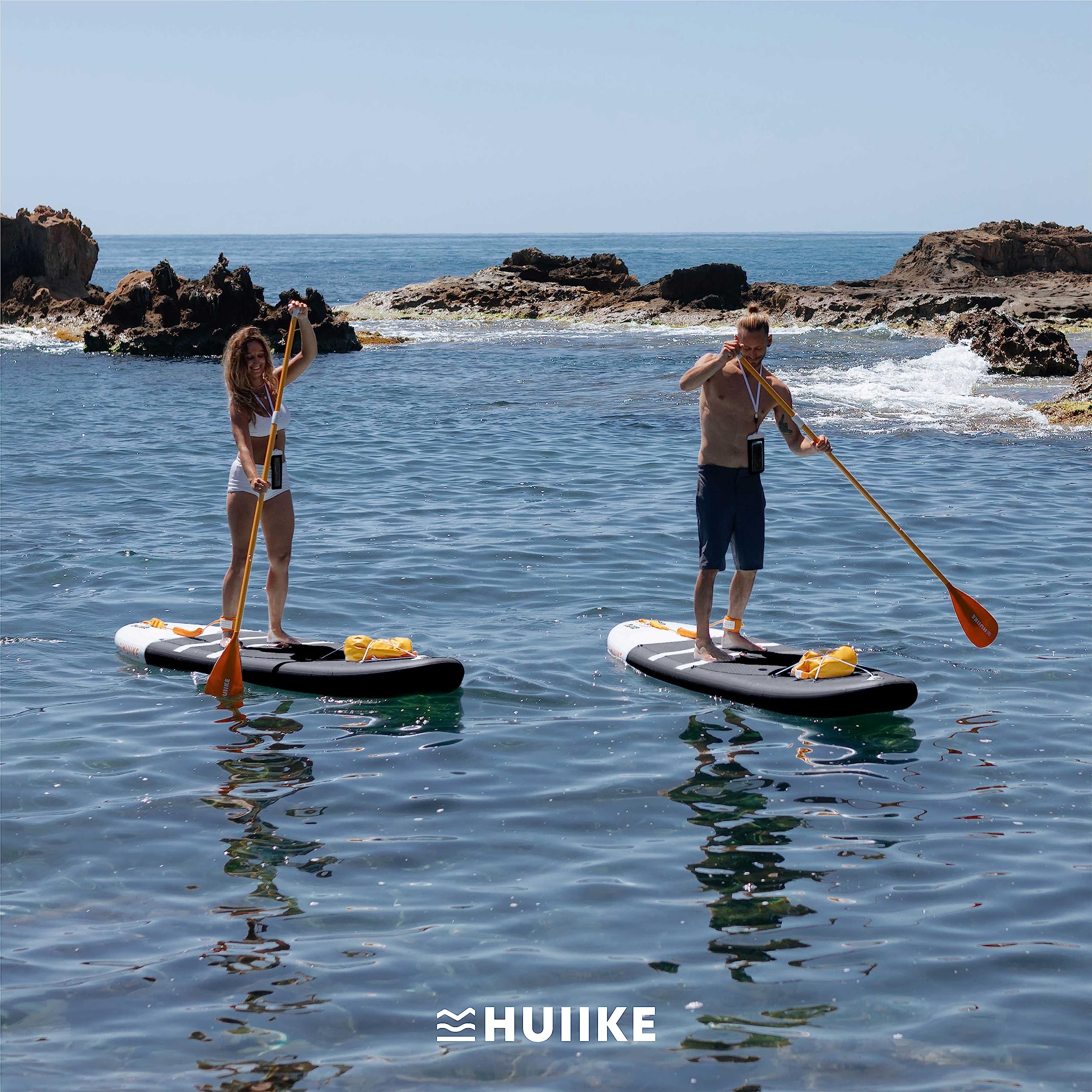 HUIIKE SUP Board 305×84×15 cm – aufblasbares Stand-Up-Paddle mit Paddel, Finnen & Pumpe, stabiles Board bis 130 kg Belastbarkeit